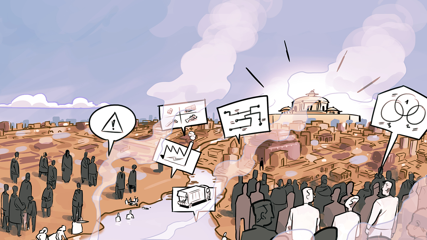 The advantage of visual storytelling: you don't have to explain everything in text.